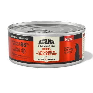 Acana Premium Pâté Canned Cat Food Beef, Chicken & Tuna 12ea/5.5 oz