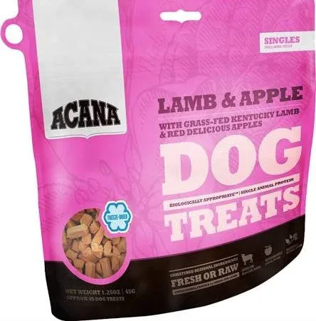Acana Singles Grain Free Limited Ingredient Diet Lamb And Apple Formula Dog Treats-1.25-oz-{L+x}