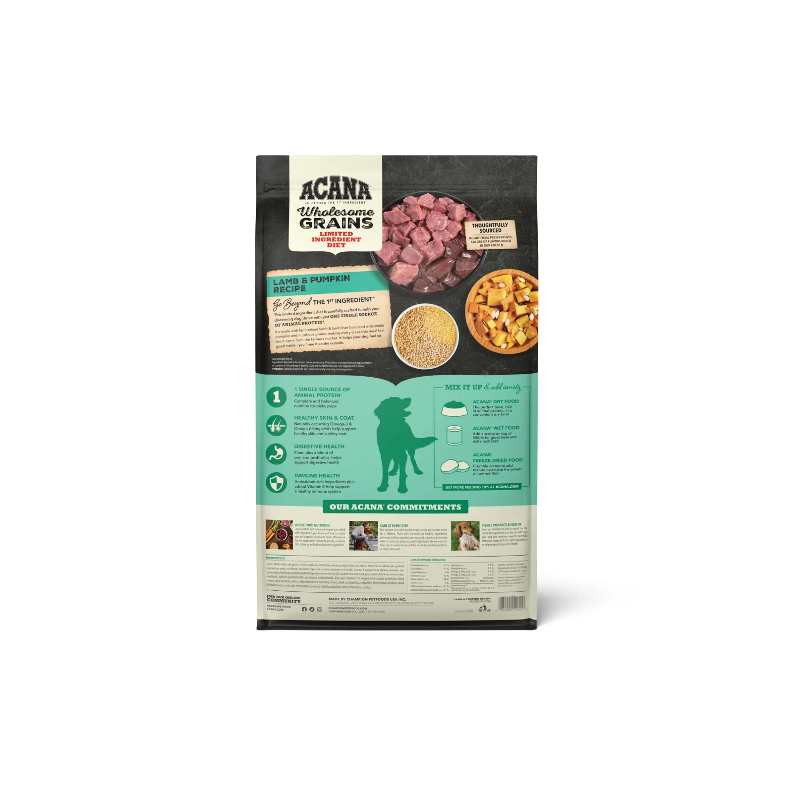 ACANA Wholesome Grains Lamb & Pumpkin 22.5lb - Image 2