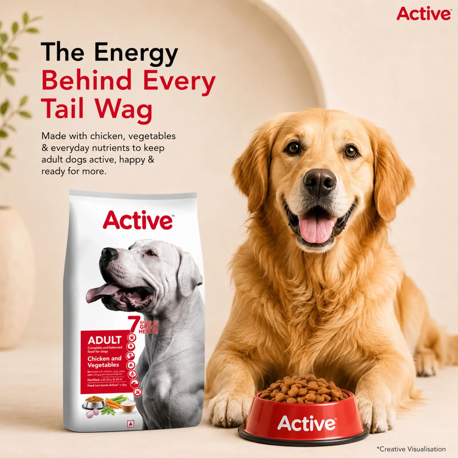 Active Chicken and Vegetables Adult Dog Dry Food (Buy 1 Get 1) - Image 2