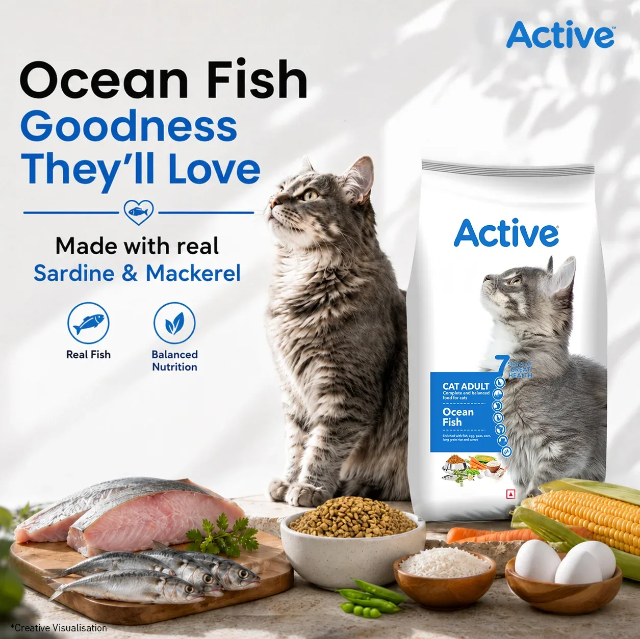 Active Ocean Fish Adult Cat Dry Food (Buy 1 Get 1) - Image 2
