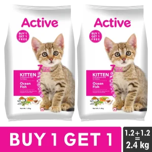 Active Ocean Fish Kitten Cat Dry Food (Buy 1 Get 1)