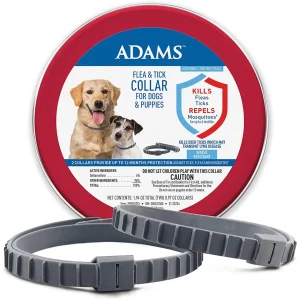 Adams Flea & Tick Collar for Dogs & Puppies 2 Pack
