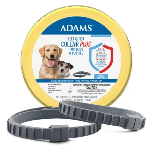 Adams Flea & Tick Collar Plus for Dogs & Puppies 2 Pack