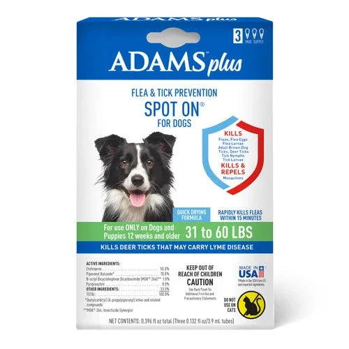 Adams Plus Flea & Tick Prevention Spot On for Dogs, Large Dogs 31 to 60 lbs - Image 2