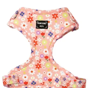 Adjustable Dog Harness, Flowers Garden