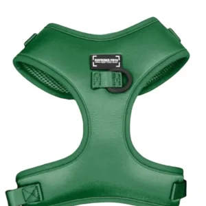 Adjustable Silk Dog Harness, Dark Green