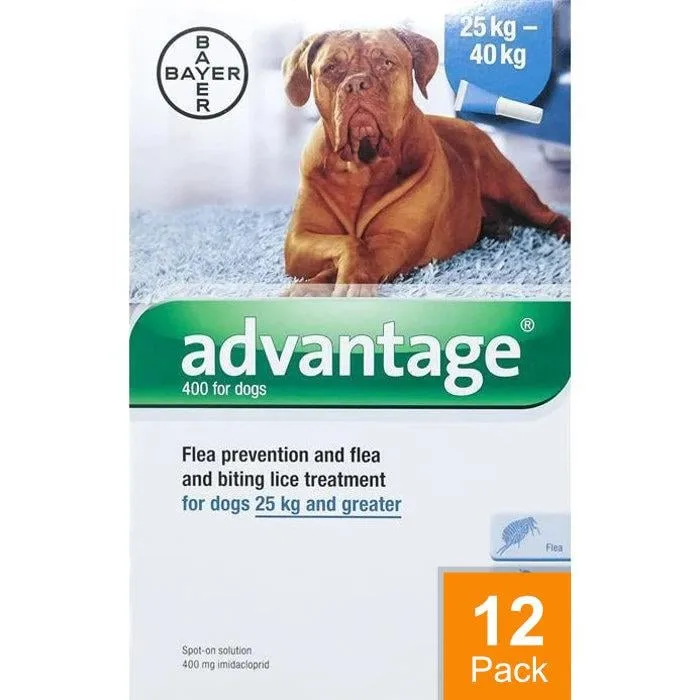 Advantage Blue Dogs Over 55lbs (25kg) - 12 Pack