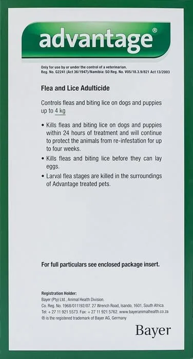 Advantage Green Dogs Under 8.8lbs (4kg) - 12 Pack - Image 2