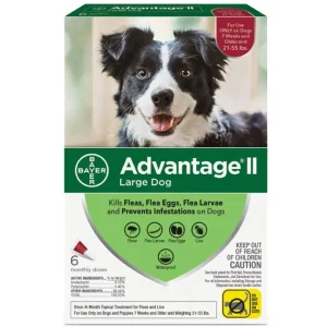 Advantage Ii Dog Large 21-55lb Red 6 Pack