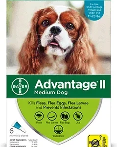 Advantage II Medium Dog 6-Pack
