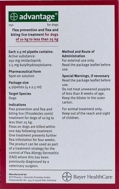 Advantage Red Dogs 22-55lbs (10-25kg) - 12 Pack - Image 2