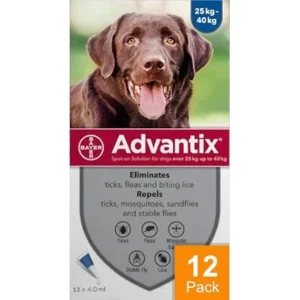 Advantix Dogs Over 55lbs (25kg) - 12 Pack
