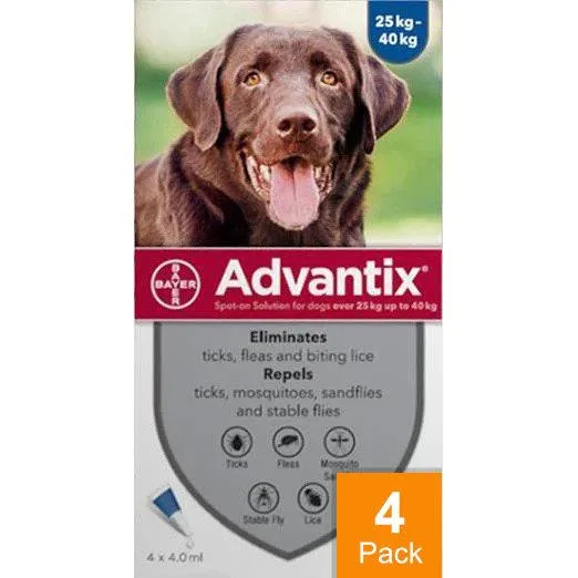 Advantix Dogs Over 55lbs (25kg) - 4 Pack