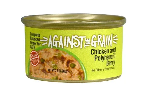 Against the Grain Chicken & Polyhauai'I Berry Dinner Wet Cat Food 2.8oz - Image 2