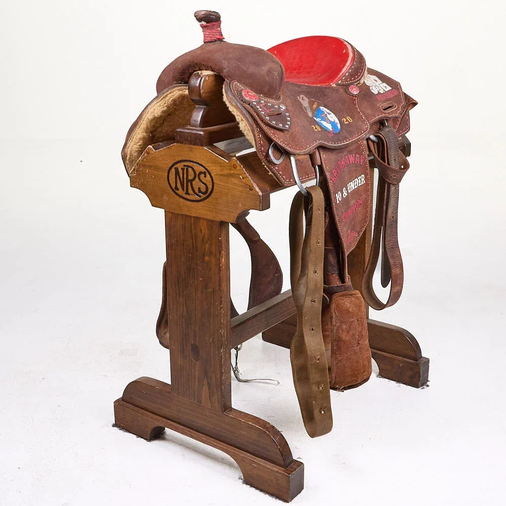 Alamo Saddlery Used 14in Roughout Elite Trophy Calf Roping Saddle