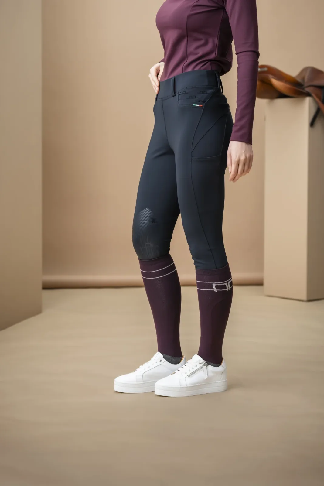 Alessandro Albanese Ladies Fina Knee Grip Hybrid Breeches - Image 2