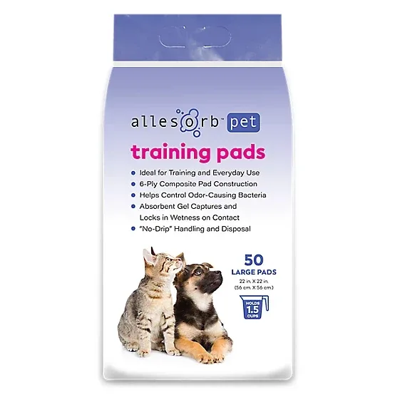 Allesorb Standard Pet Training Pads, 22x22, 50 ct.