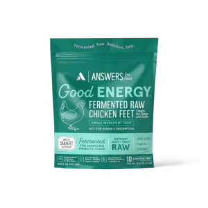 Answers Dog & Cat Good Energy Frozen Raw Fermented Chicken Feet - 10 Count