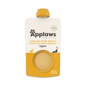 Applaws Chicken Bone Broth with Chicken Breast Cat Food Topper 3oz Spout Pouch