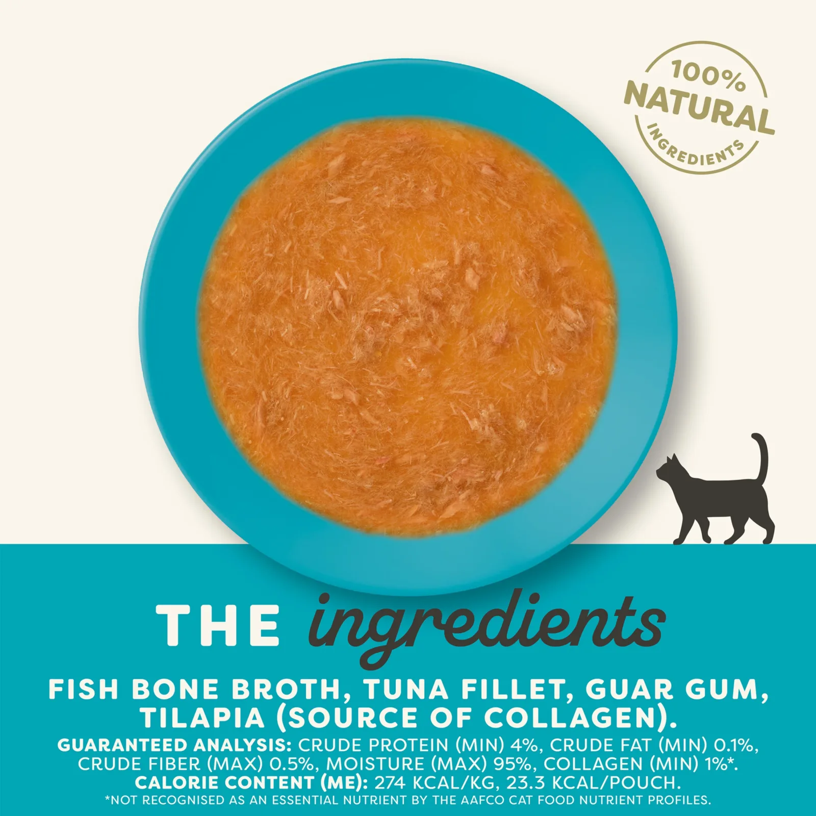 Applaws Fish Bone Broth with Tuna Fillet Cat Food Topper 3oz Spout Pouch - Image 2