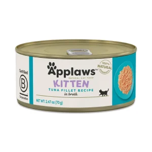 Applaws Kitten Tuna Fillet Recipe in Broth Wet Cat Food 2.47oz Can