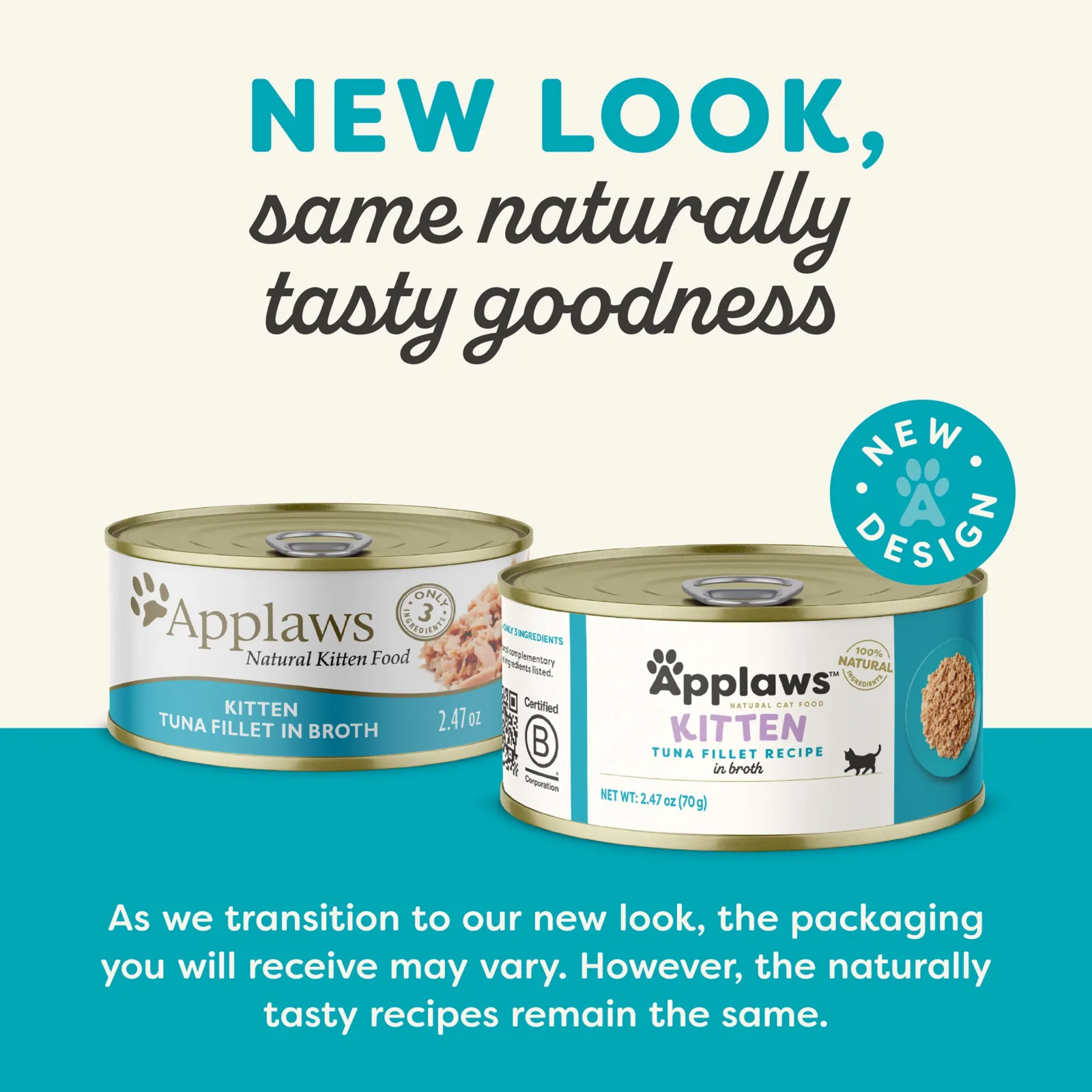 Applaws Kitten Tuna Fillet Recipe in Broth Wet Cat Food 2.47oz Can - Image 2