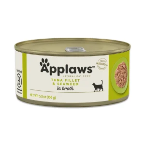 Applaws Tuna Fillet & Seaweed in Broth Wet Cat Food 5.5oz Can