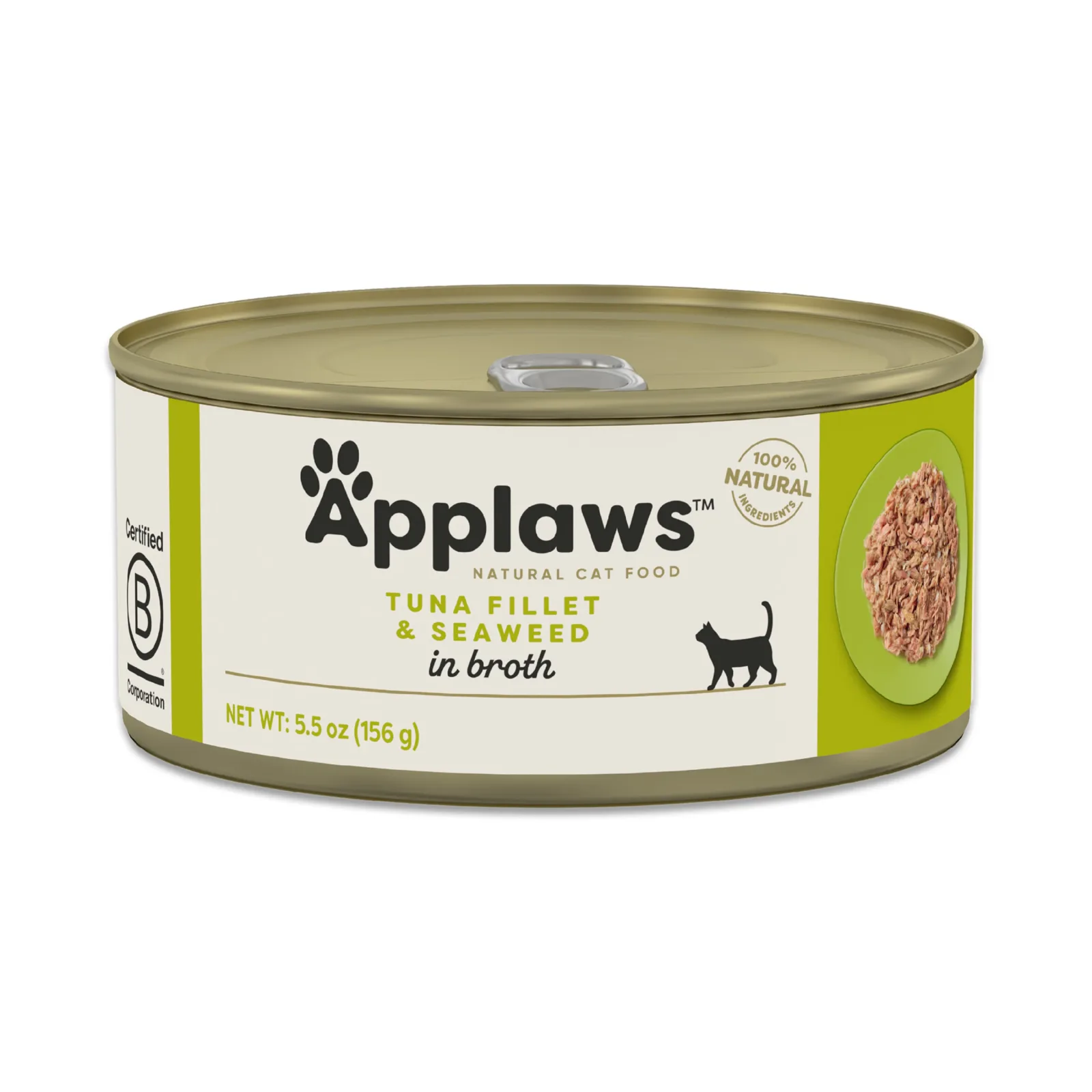 Applaws Tuna Fillet & Seaweed in Broth Wet Cat Food 5.5oz Can