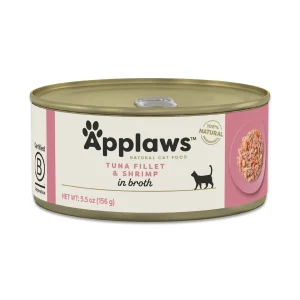 Applaws Tuna Fillet & Shrimp in Broth Wet Cat Food 5.5oz Can