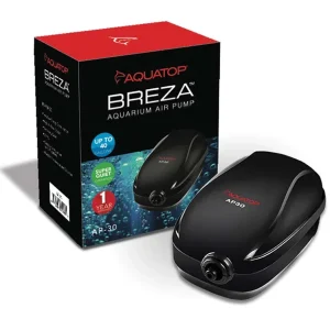 Aquatop BREZA AP-30 Aquarium Air Pump Up to 40gal Black (D)