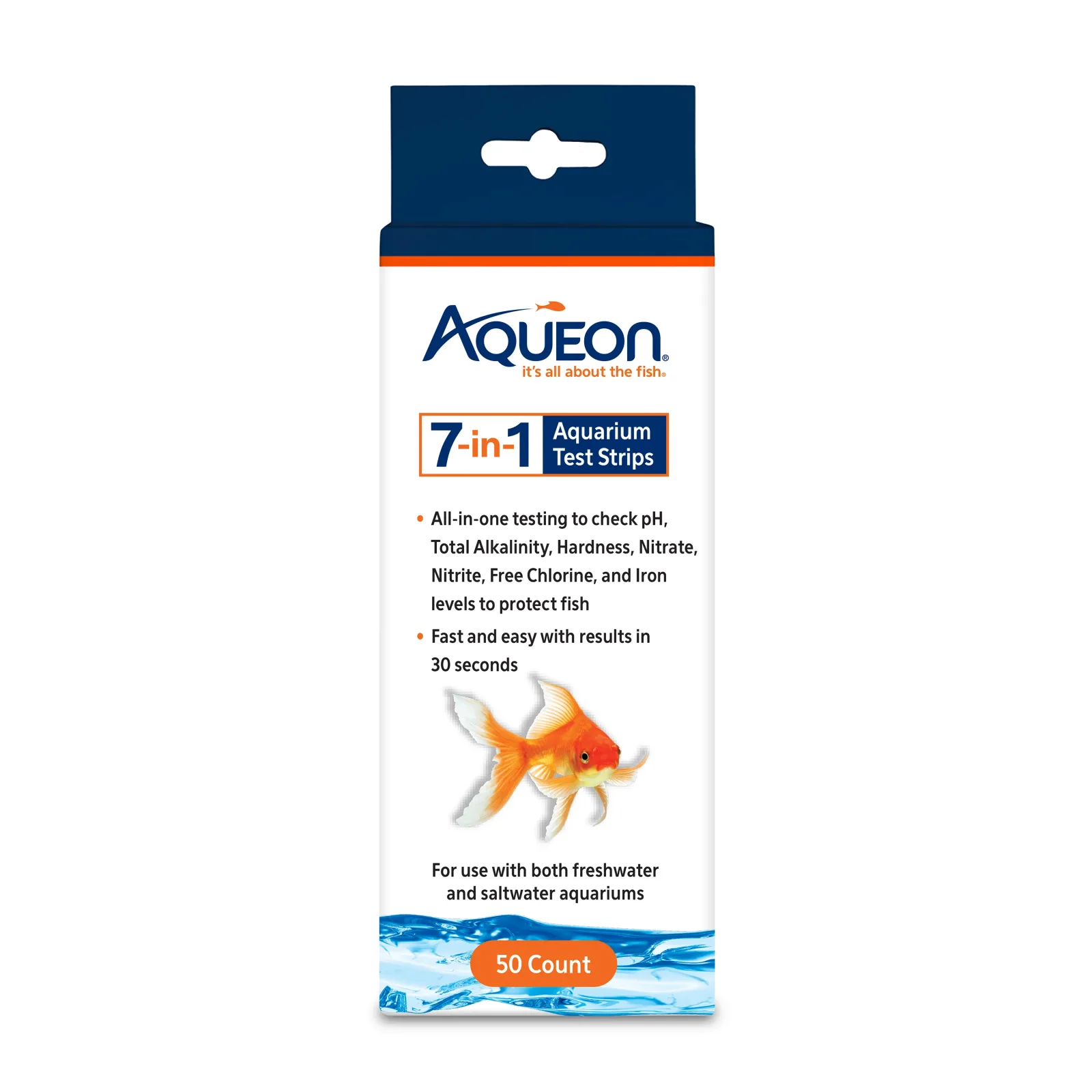 Aqueon 7-in-1 Aquarium Test Strips 50 ct