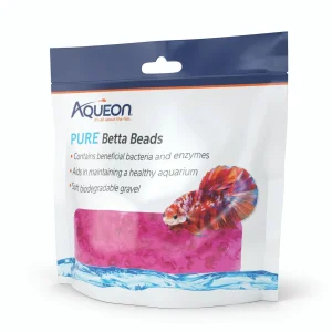 Aqueon Betta Beads Pink, One Pouch