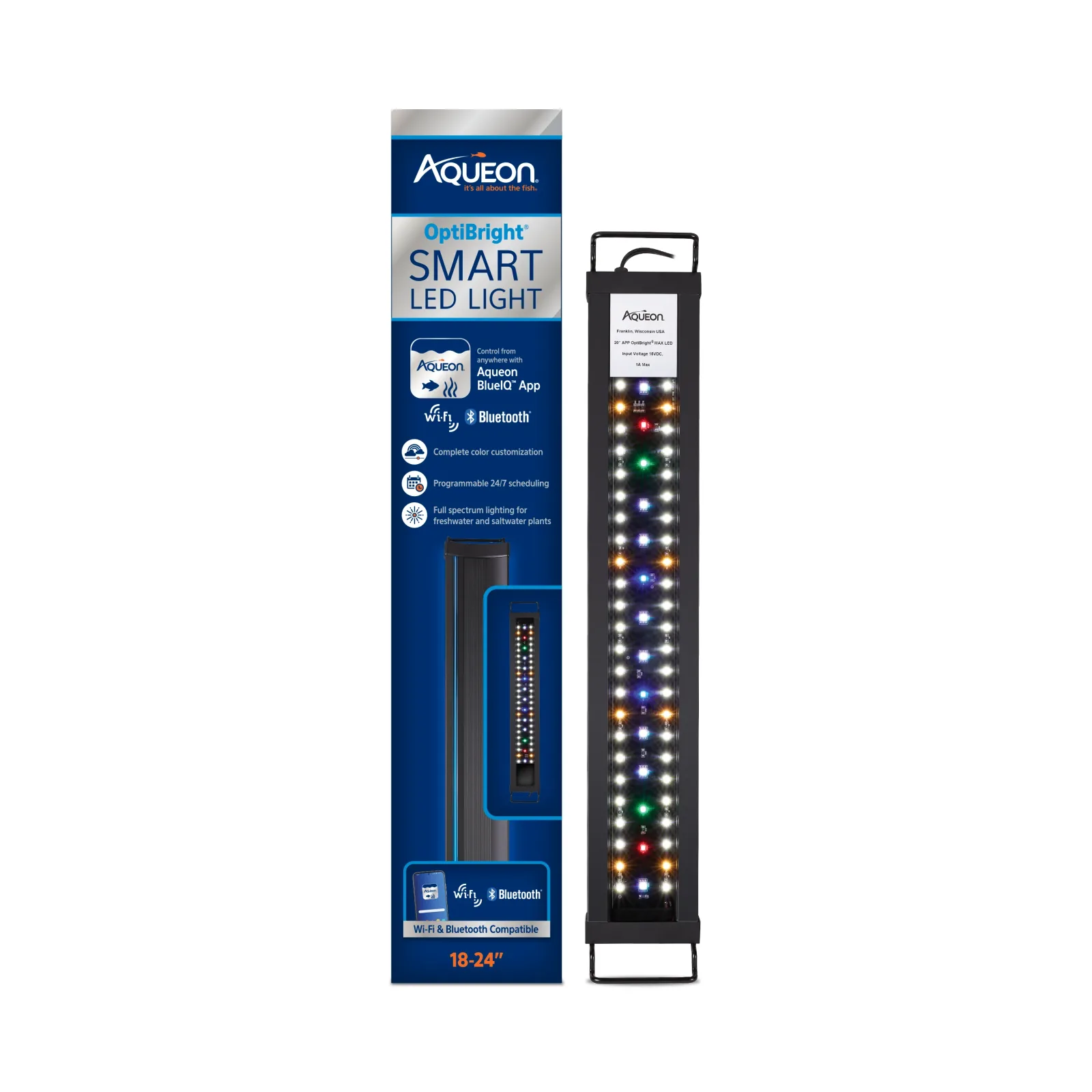 Aqueon OptiBright Smart LED Light Fixture 18 - 24 in