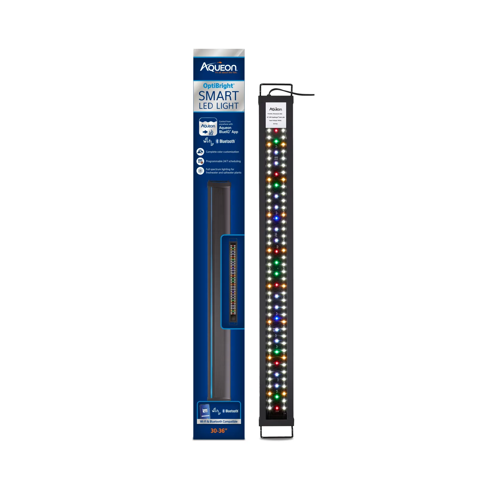 Aqueon OptiBright Smart LED Light Fixture 30 - 36 in
