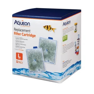 Aqueon Replacement Aquarium Filter Cartridges Large - 12 ct