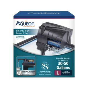 Aqueon SmartClean Power Filter with EcoRenew Filter Cartridge 30-50 gal
