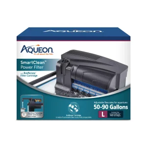 Aqueon SmartClean Power Filter with EcoRenew Filter Cartridge 50-90 gal