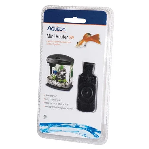Aqueon Submersible Aquatic Flat Heater Mini Up to 2.5 Gallons, Black, 5 Watts - Image 2