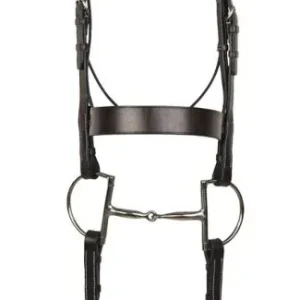 Aramas Flat Hunt Bridle with Lace Reins Cob Chocol