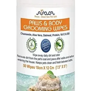 Arava Dog and Cat Wipes for Pet Grooming with Chlorhexidine and Silk