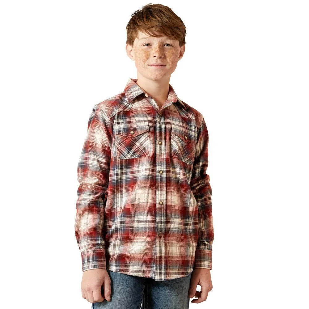 Ariat Boy's Harper Retro Rust Shirt