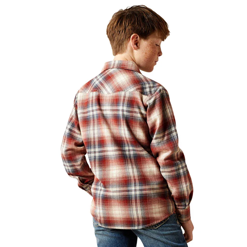 Ariat Boy's Harper Retro Rust Shirt - Image 2