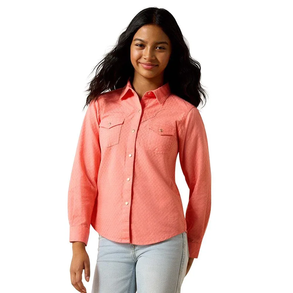 Ariat Girl's Shell Pink Amanda Shirt