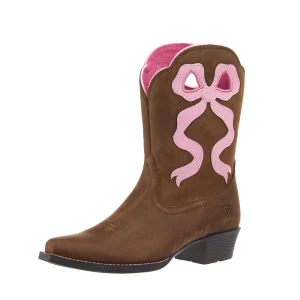 Ariat Kid's Lil Beaux Distressed Brown Vamp 8in Matching Top