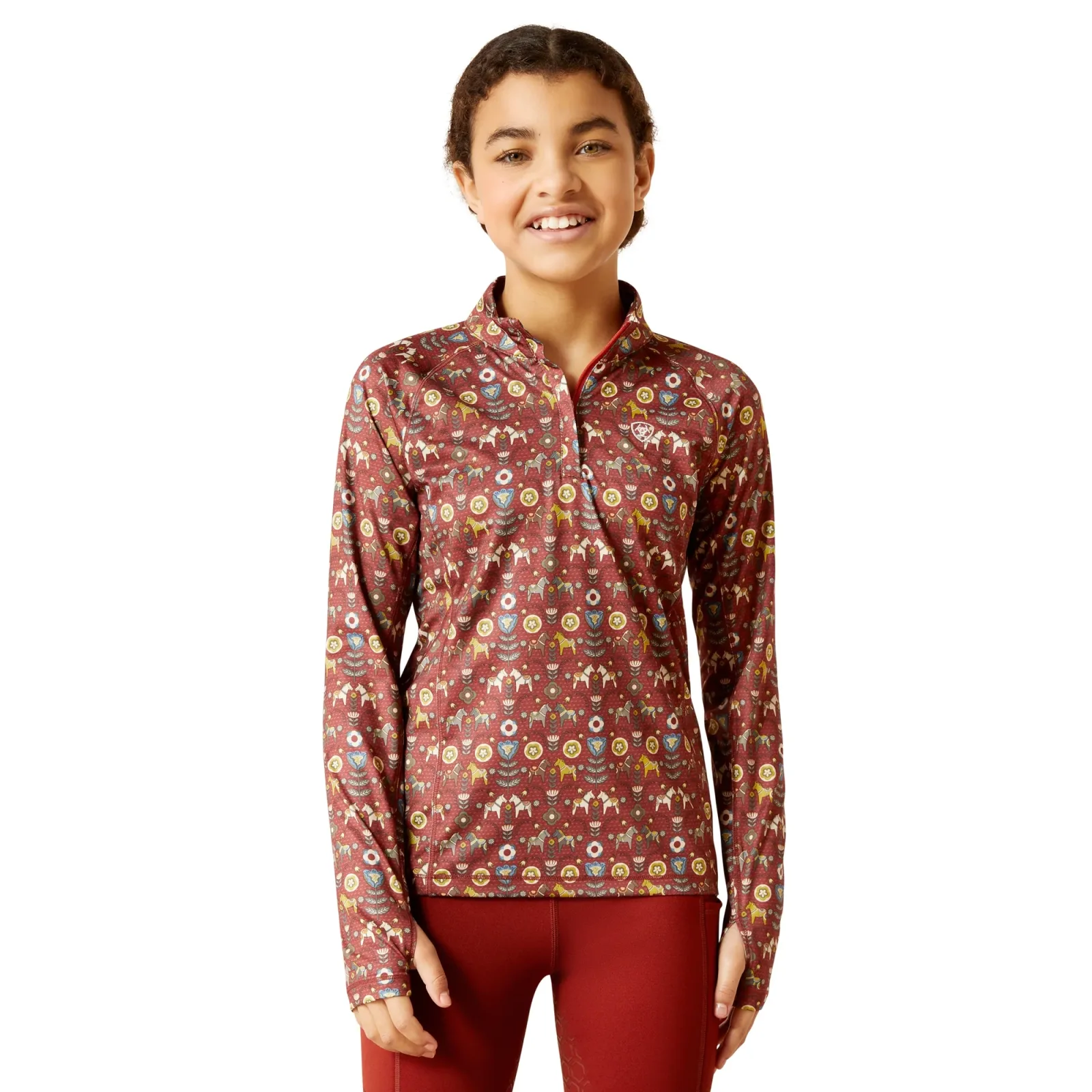 Ariat Kids Lowell 2.0 1/4 Zip Baselayer Shirt - Image 2