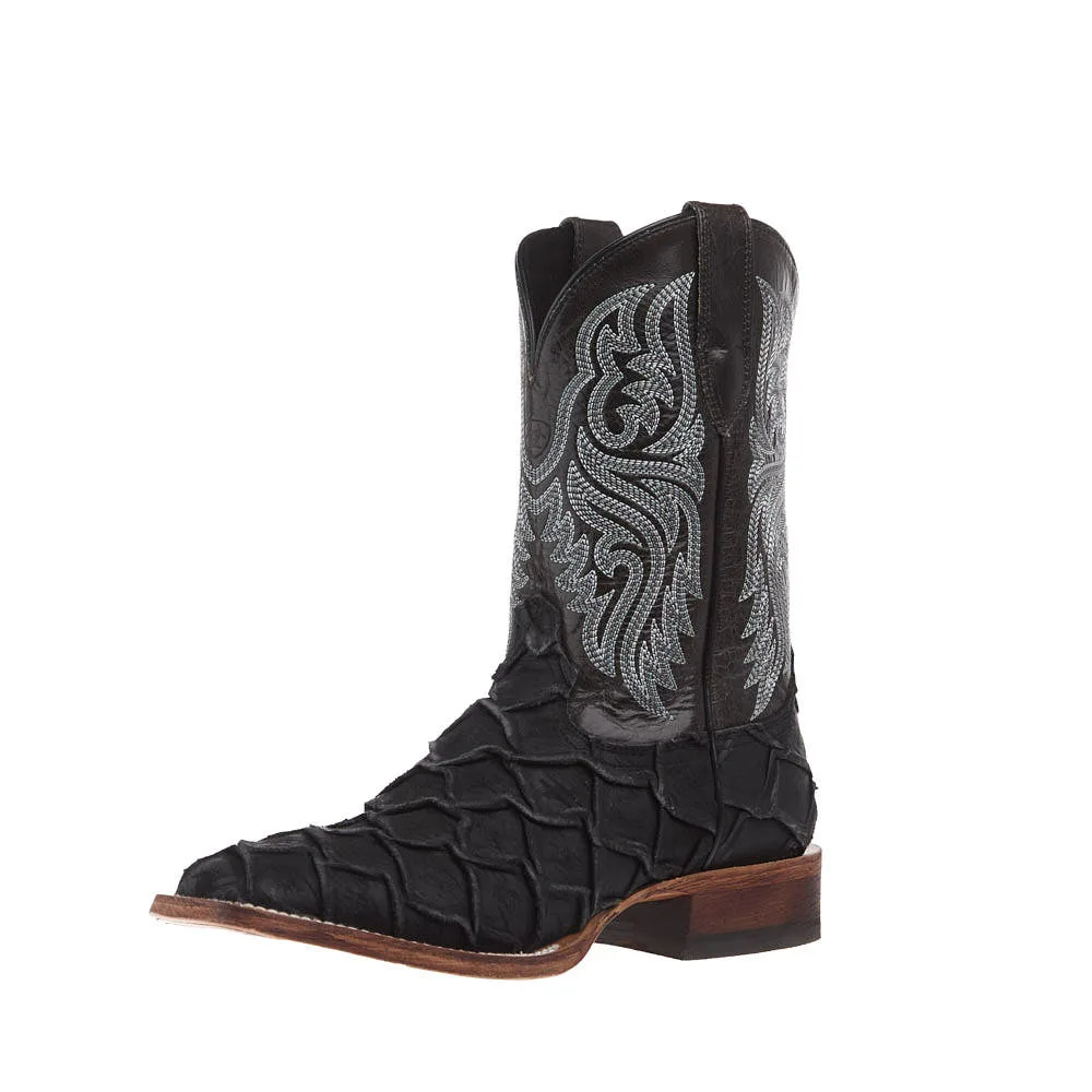 Ariat Men's Riverside Black Bass Print 11in Bayou Black Top