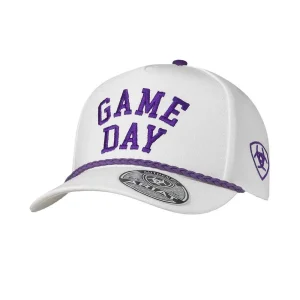 Ariat Purple & White Game Day Cap