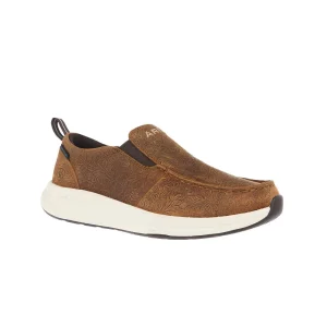 Ariat Women's Buckeye Waterproof Tooled Brown Slip On