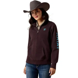 Ariat Women's Foundation Logo Chocolate Plum Sweatshirt